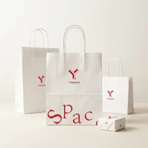 Custom Luxury Paper Bag for Garment Packaging Thick Handled Shopping Carrier with Eco Friendly Kraft Material