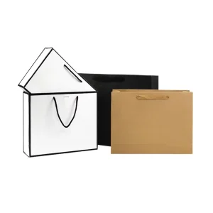 Custom Luxury Shopping Paper Bags Silk Screen Lamination Kraft Paperboard Recyclable Gift Bag Craft Your Own Logo