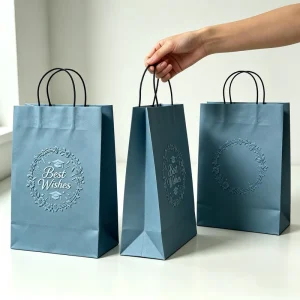 Custom Luxury Shopping Shipping Christmas Gift Eco Friendly Paper Bags With Handle