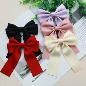 Custom Luxury Silk Ribbon for Women Minimalist Design Polyester Mixed Colors Daily Use Bows Halloween Wedding Birthday