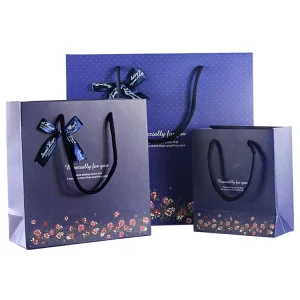 Custom Luxury Specialty Paper Bags with Offset Printing for Supermarket Promotion Recyclable & Custom Size