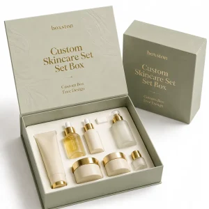 Custom Magnetic Box Packaging for Skin Care Serum Set With Cosmetic and High-end Gift Box Packaging Supplier