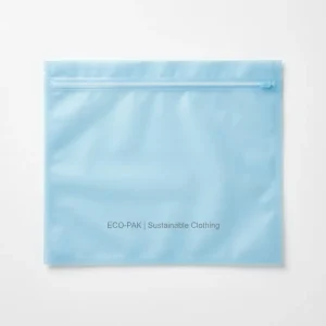 Custom Matte Print PE Zipper Lock Poly Frosted Plastic Packaging Bag for Clothes
