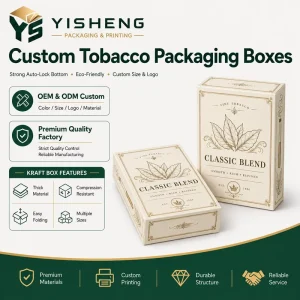 Custom Matte Tobacco Cigar Packaging Flip Top Paper Box with Custom Artwork for Cigar Gifts