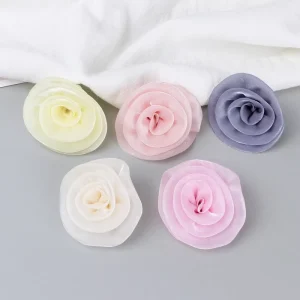 Custom Multi color Polyester 3D Handmade Bellflower Hair & Luggage Accessories for Wedding and Christmas Gifts
