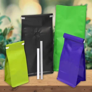Custom Mylar Bag Aluminum Foil Zip Lock Recyclable Doypack Tea Coffee Stand up Pouch Plastic Ziplock Bag With Valve and Zipper