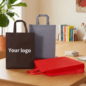 Custom Non Woven Grocery Bag with Logo PP Nonwoven Reusable Shopping Bags Eco Friendly for Retail