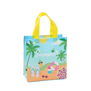 Custom Non Woven Tote Bag Summer Beach Design Folding Plain High Quality Reusable Shopping Bag with Handles