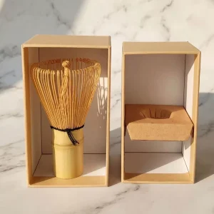 Custom OEM Logo Japanese Tea Ceremony Matcha Bamboo Whisk Chasen Set Eco Friendly Food Grade Custom Gift Box Packaging