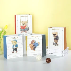 Custom Oem Luxury Gift Shopping Paper Bag with Paper Bag Bear Automobile Boy Dinosaur 3D China Paper Shopping Bag