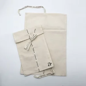 Custom Organic Cotton Drawstring Bag with Logo Printing Earphone and Mobile Phone Cover Dust Bag for Clothing Shirt