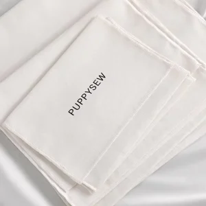 Custom Organic Cotton Dust Envelope Shopping Bags Reusable with Personalized Logo and Size
