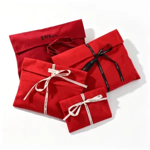 Custom Organic Cotton Envelope Storage Bag Clothing Document Gift Flip Cotton Envelope Dust Bag