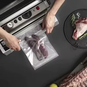 Custom PA PE Moisture Proof Plastic Vacuum Sealer Bags Embossed Food Packaging Bag Pouch for Fish Meat Rice Fruit