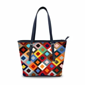 Custom PU Zipper Anti Theft Tote Bag for Retail Shop Packaging