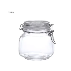 Custom Package Custom Frosted Glass Jars With Metal Lids in Bulk
