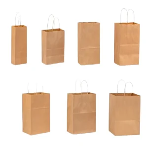 Custom Paper Bag Paper Box Gift Shopping Bags Packaging Fast Food Takeaway Kraft Paper Bags with Handle