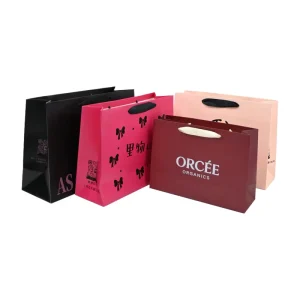 Custom Paper Bags Cardboard Paper Bag Logo Printed Shopping Cardboard Paper Bag with Handle for Clothes Shoes