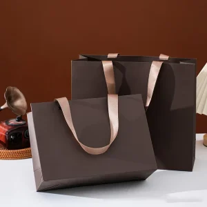 Custom Paper Shopping Bags Logo Printed Luxury Gift Paper Bag Packaging Large Medium White Gift Sturdy Paper