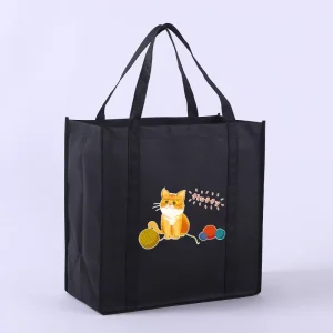 Custom Pattern Non Woven Bag Capacity Durable Foldable Lightweight Grocery Tote Shopping Bags Non Woven Tote Bag
