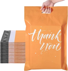 Custom Pattern Printed Reusable PE Poly Mailers Handle Colorful Waterproof Durable Plastic Shipping Bags Gift Boutique