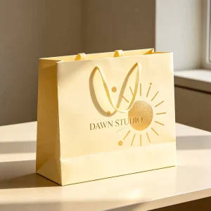 Custom Personalized Pattern Logo Print Paper Bags for Fashion Apparel Accessory Gift Shopping Tote Paper Bag