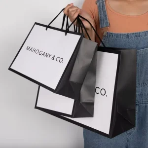 Custom Personalized Print Logo Eco Friendly Reusable Shopping Clothes Shoes Dresses Jewelry Luxury Gift Paper Bag