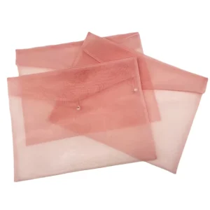 Custom Pink Organza Envelope Packaging