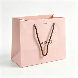 Custom Pink for Small Business Your Own logo Print Paper Gift Bag Branded Luxury Shopping Bags with Logos