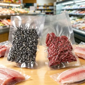 Custom Plastic Embossed Vacuum Sealer Bags Vacuum Seal Bags for Food Plastic Embossed Clear Plastic Vacuum Bag Food