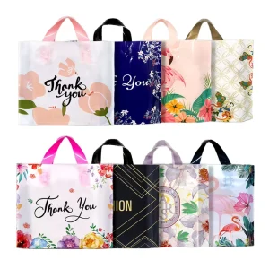 Custom Plastic Shopping Bag Die Cut Bag with Logo Printing