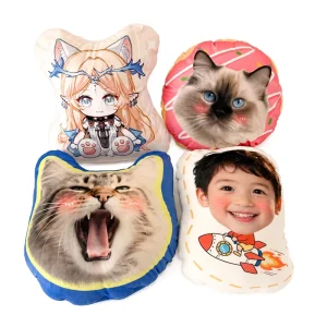 Custom Plush Pillow Promotional Cushion 45x45cm 18x18in Logo Printed Animal Shape Anime Style Eco-Friendly Home Hotel 100%