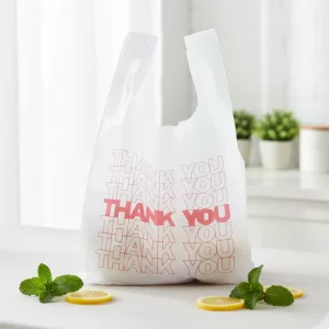 Custom Poly Plastic T Shirt Bag for Business Packaging Plastic Thank You Packaging Shopping Bags