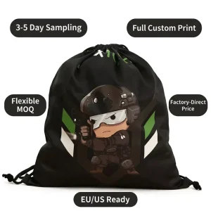 Custom Polyester Drawstring Dust Bag with Logo Print 3-5 Working Day Sampling