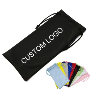 Custom Pouch Bag Soft Drawstring Glasses Bag Microfiber Dust Sunglasses Mobile Phone Jewelry Cloth Pouch Custom Logo