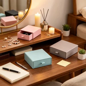 Custom Premium Slide Drawer Box Embossing Eco Friendly Recycled Paperboard Custom Size/Color/Logo OEM Design for Jewelry Candle