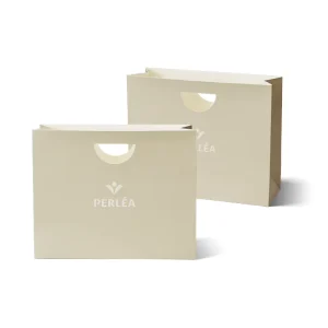 Custom Print Eco-Friendly Ivory Board Paperboard Bag Ribbon/Cotton Rope Handles Reusable Biodegradable Food Grade Shopping Bag