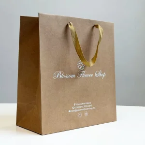 Custom Print Logo With PE Coated Bulk Promotional Paper Kraft Gift Bag