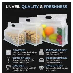 Custom Print Matt Frosted PE+PET Stand Pouch Zipper Moisture Proof Environment Friendly Plastic Ziplock Bag for Pet Food Noodle
