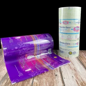 Custom Print Moisture Proof Heat Seal PET PE Material Plastic Laminating Wet Wipes Film Roll for Automatic Washing Powder Sachet