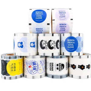 Custom Print Waterproof PP Plastic Bubble Boba Milk Tea Lid Heat Pet/pe Easy to Tear Seal Sealing Film