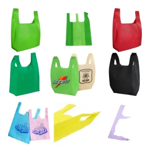 Custom Printed Backless PE Material Long-handled Plastic Bag Commonly Used as Shopping Bags for Consumers