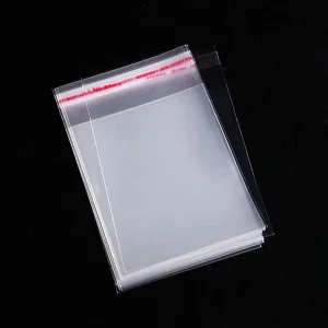Custom Printed Biodegradable OPP Clear Plastic Bag Self Adhesive Clear Poly Bags Self Seal Cellophane Bags