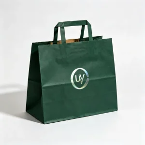 Custom Printed Bolsa De Papel Brown Kraft Paper Craft Bags Shopping Coffee Carry Paper Bag Packaging Your Own logo with Handle