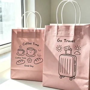 Custom Printed Brand Logo Design Promotion Luxury Clothing Retail Gift Shopping Black Jewellery Paper Bag With Handle