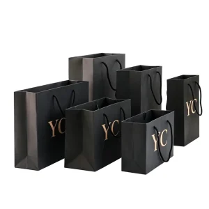 Custom Printed Brand Logo Design Promotion Luxury Clothing Retail Gift Shopping Jewellery Paper Bag With Handle