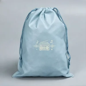 Custom Printed Cartoon Pattern Non Woven Washable Drawstring Pouch Eco Recyclable Shoe Dust Storage Bag for Travel Gift
