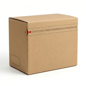 Custom Printed Corrugated Cardboard Shipping Box with Easy Open Zipper Strip Eco Friendly Mailer Box E commerce Packaging