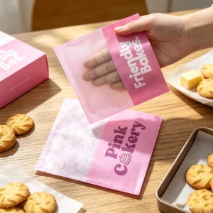 Custom Printed Design Food Grade Laminated Plastic Poly Small Clear Heat Sealing Doughnut Biscuit Single Cookie Packaging Bags