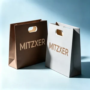 Custom Printed Die Cut Handle Kraft Paper Bags Eco Friendly Recyclable Biodegradable for Grocery Bakery Gift Sugar